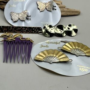 Gold and Silver Vintage Hair Accessories Set